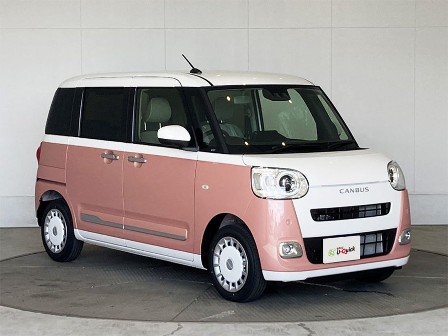 ダイハツ ムーヴ キャンバス 未使用車 パール ピンク 中古車一覧 身近なssが見守る 安心 気軽なマイカーリース マイカーリース ラクのり